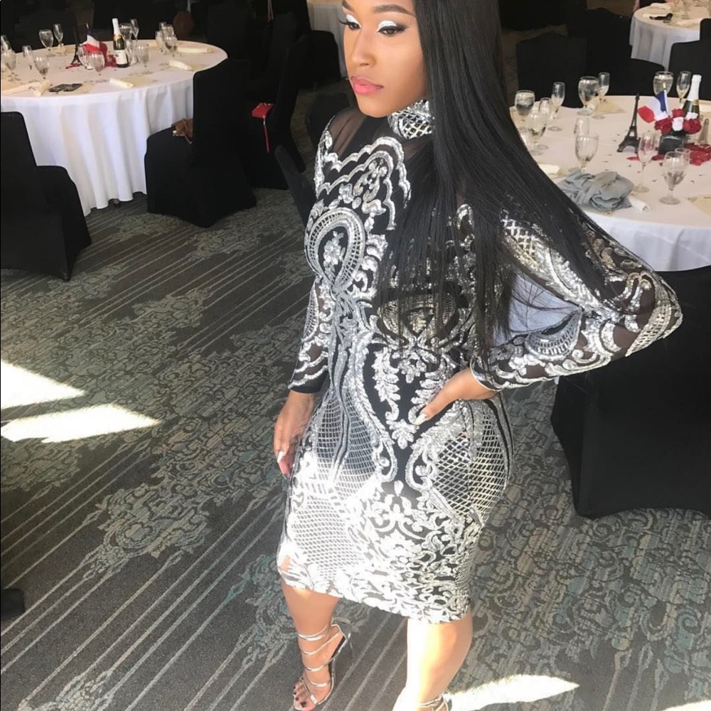 Daretobevintage Shane Justin Custom Sequin Dress
